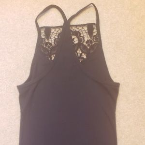 Hollister black tank with lace